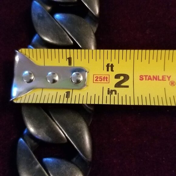 Heavy stainless steel Cuban link bracelet, small - Picture 8 of 9